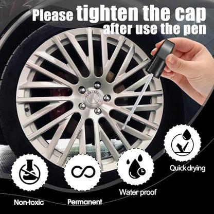 Silver Rim Touch Up Paint - Wheel Repair Kit Curb Rash, Quick And Easy Wheel Scratch Repair, Rim Paint For Car Wheel Repair - style: Silver