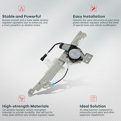 FINDAUTO 748-538 Power Window Regulator for 2007-2012 for Dodge Caliber - style: 2007-2012 for Dodge Caliber