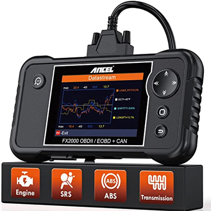 ANCEL FX2000-US OBD2 Scanner, 4-System Car Diagnostic Tool with Live Data