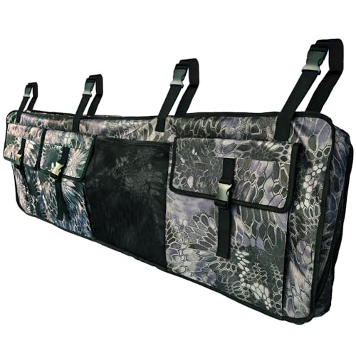 Heavy-Duty UTV ATV Double Gun Rack Roll Cage Organizer Bag - Padded Rifle Case with Extra Storage Compatible with Polaris Ranger, Can-Am, Honda, Yamaha, Kawasaki UTVs (Fits 2 Guns) - color: Camo Phython
