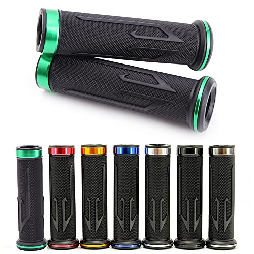 Universal Motorcycle Arrow Rubber Gel Hand Grips for 7/8" 22mm Handlebar Sports Bike Chopper Cruiser Bike - color: Green