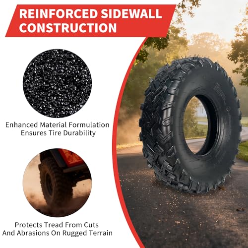 GarveeTech 23x7x10 ATV Tires, 2 Pack 23x7-10 ATV UTV Tires 23 7 10 All Terrain Tires for Trail, Desert, Mud, Dirt, Street, Sand, 6PR Tubeless - size: AT23X7-10, style: Pattern B