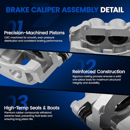 Front Brake Caliper Assembly for Jeep Commander 2006-2010 - size: Front[18B4990 & 18B4991]