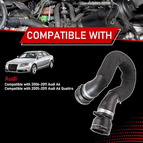 4F0121101F 2pcs Radiator Hose Kit Compatible with 2006-2011 Audi