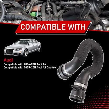 4F0121101F 2pcs Radiator Hose Kit Compatible with 2006-2011 Audi
