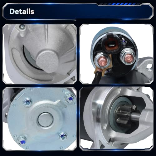 1195239 17593N Starter Motor for 2010-2012 Kia Soul, 2012 Rio & 2012-2013 Hyundai Accent, 2012-2013 Veloster, 1.6L Only, 12V 0.85KW 8 Teeth CW - size: 17593