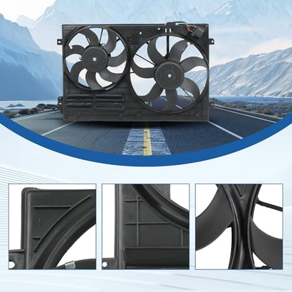 Radiator Cooling Fan Replacement for Jetta A3 CC Beetle 1.8L 1.9L