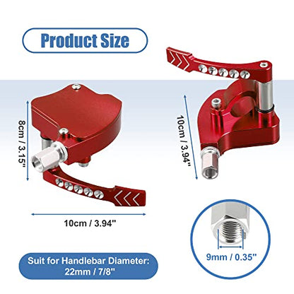 X AUTOHAUX Thumb Throttle Assembly for Yamaha Banshee 350 7/8 Inches Red