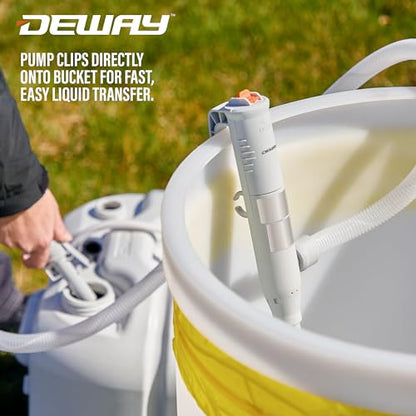 DEWAY Fuel Transfer Pump, Auto Stop, Gas Can Pump, 51" Hose, 4 AA, 3.2 GPM - style: Auto-Stop