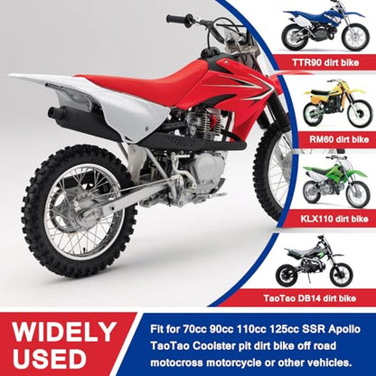 Dirt Bike Rear 80/100-12 3.00-12 Front 60/100-14 2.50-14 Tire and Inner Tube for PW80 CRF70 CRF110 XR70 KLX110 TTR90 TTR110 RM60 RM65 DRZ110 TaoTao DB14 SSR Apollo Coolster Pit Bike Motorcycle