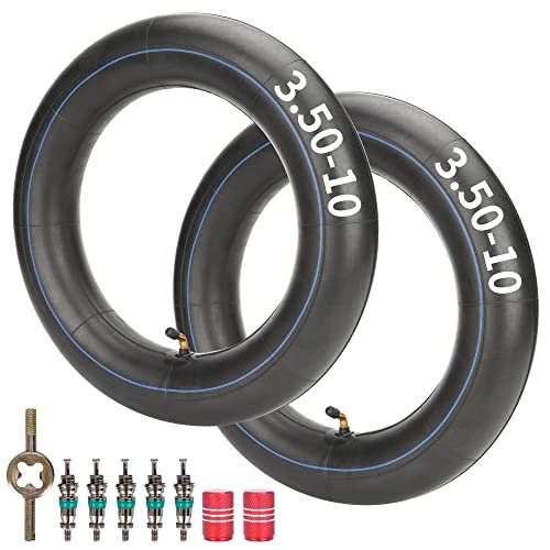 RUTU 3.00/3.5/7.00/8.00-10 and 3.00-12 Heavy Duty Replacement Inner Tube with Installation kit Fit for Dirt Pit Bike Scooter Moped ATV - color: 3.50-10 Inner Tube