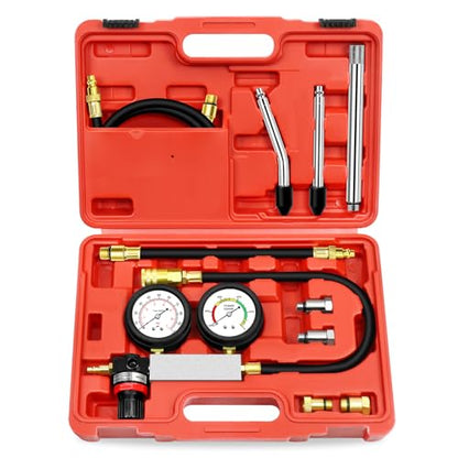 YSTOOL Cylinder Leak Down Gasoline Engine Compression Tester Automotive Kit - color: Red