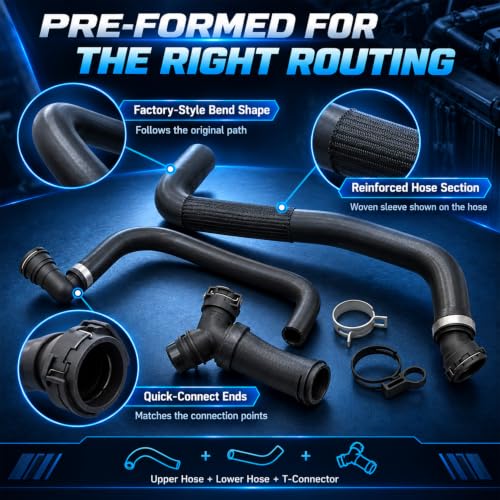 FZJDSD 3Pcs Radiator Hose Set for F-150 5.0L 2011-2020 CL3Z-8260-A