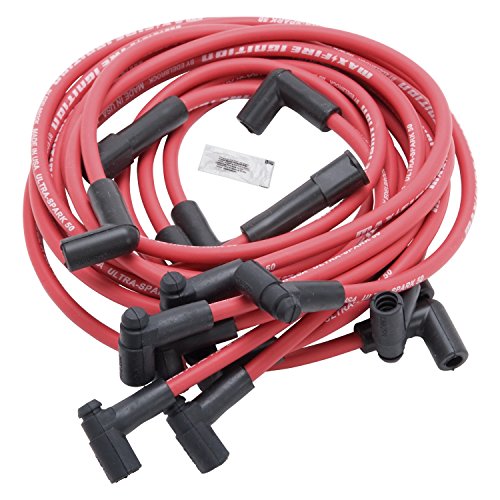 Edelbrock 22713 Spark Plug Set SBC 78-86 V8 HEI 50 ohm Resistance RED Wire (Set of 8)