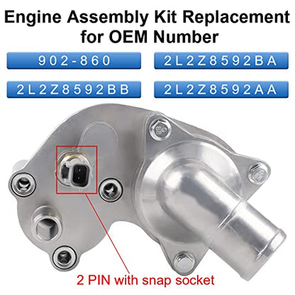 2L2Z8592BA Aluminum Thermostat Housing Compatible with 2002-2010 Explorer - size: 902-860