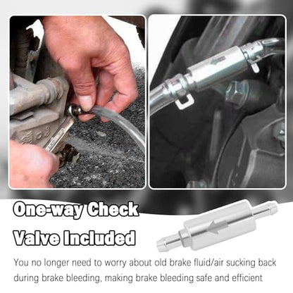 Motorcycle Brake Bleeder Kit with Brakes Bleeder Hose/100ml Syringe,Professional Brake Bleeding Tool for Brakes System Repair Maintenance,Hydraulic Disc Clutch Bleeders Kit