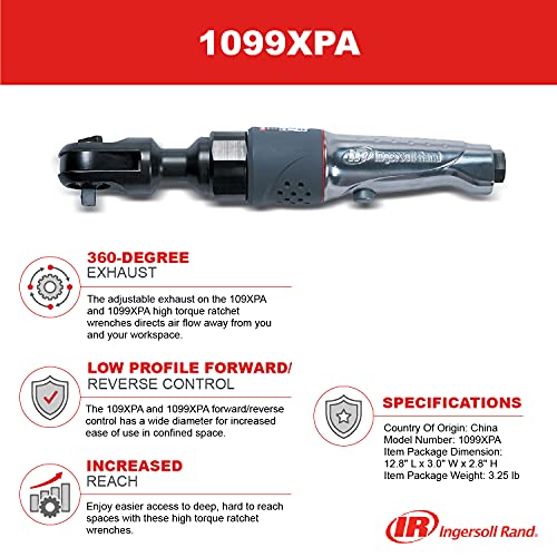 Ingersoll Rand 1099XPA 1/2" Drive Air Ratchet Wrench - size: 1/2" Drive, style: 76 ft.-lb.