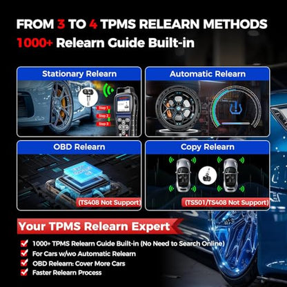 Autel MaxiTPMS TS501 PRO TPMS Programming Tool, Same as TS508, 2026 TPMS Relearn Tool Newer of TS501 TS408S TS408, Activate Relearn 99% Sensors, Program MX-Sensors, Read Clear DTCs, TPMS Diagnostic