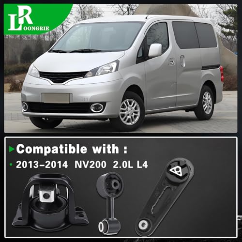 Engine Motor and Transmission Mount Kit Compatible with Cube 2009-2014 - size: 2007-2012 Versa
