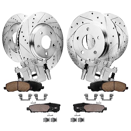 Detroit Axle - Front & Rear Brake Kit for 2007-2017 Jeep Compass Patriot - size: 10BPR47565/kit