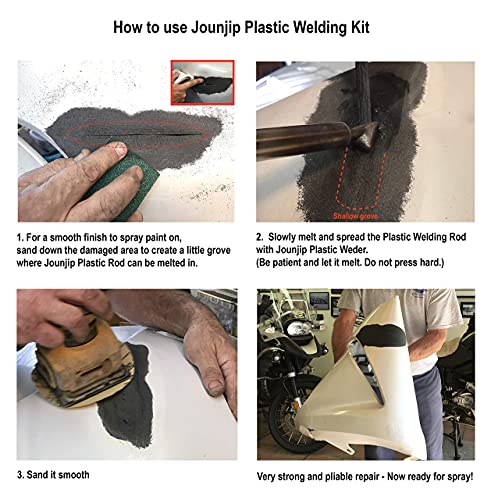 JOUNJIP Standard Plastic Welding Repair Kit UL-Certified Plastic Welder 80W - style: Standard Kit