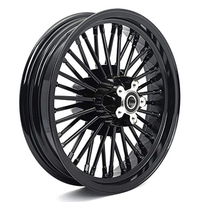TOFR 19x2.5 16x3.0 Fat Spoke Wheels Black For Harley Sportster XL883N 10-22 - size: Front:19x2.5 Rear:16x3.0
