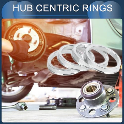 Hub Centric Rings, 57.1mm ID to 67.1mm OD Vehicle Wheel Hubrings Aluminum Alloy, 4 Pcs - size: 57.1mm to 67.1mm