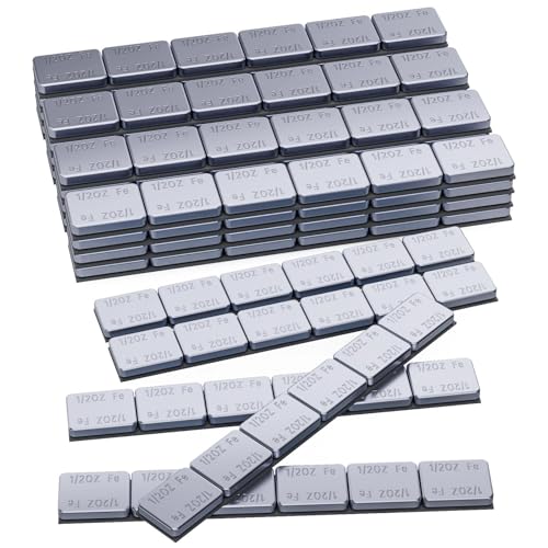 Sposuit Adhesive Stick on Wheel Weights 1/2oz, 0.5oz, Chrome(126pcs) - color: Chrome, size: 126Pcs(0.5oz)