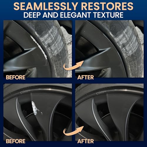 Matte Black Rim Touch Up Paint, Wheel Scratch & Curb Rash Repair, 1 fl oz - color: No. 02 Matte Black