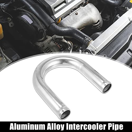 X AUTOHAUX Aluminum Intercooler Pipe OD 1" 25mm 180 Degree U Shape Bend - size: 1"