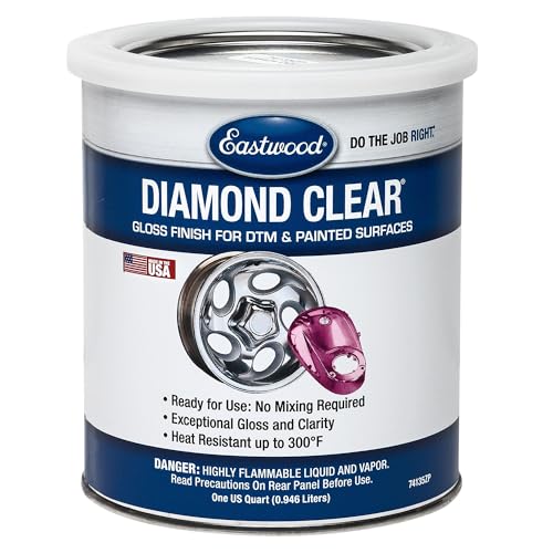 Eastwood Diamond Clear Gloss DTM Direct to Metal and Painted Surfaces Paint Quart - style: Gloss Clear Quart