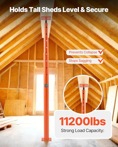 VEVOR House Floor Jacks, 2 PC, 54"-150" Height Range, 11200 lbs Max Load - size: 54"-150"