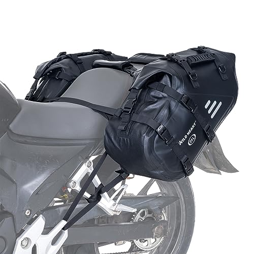 WILD HEART Motorcycle Saddlebags Waterproof 24L 36L 50L Motorcycles Side Saddlebags Pannier Bag Trunk Motorcycle Accessory - color: 50L Black, size: 50L