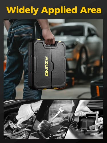 AZUNO 203-Piece Mechanics Tool Set, SAE/Metric, 67 Sockets