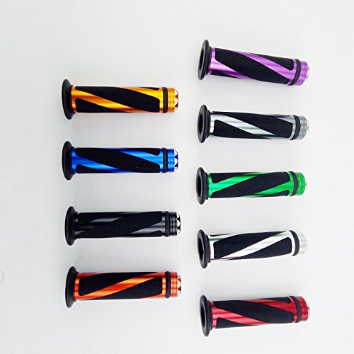 Universal Motorcycle Rubber Gel Handlebar Hand Grips for 7/8" Bar End Handle Bars Sports Bikes - color: Red