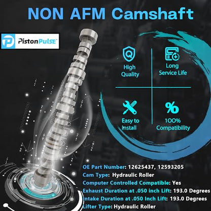 5.3L NON AFM Camshaft Lifter Kit with Full Gasket Set for Overhaul - color: QH-DTB-GM5300-NAFM-001