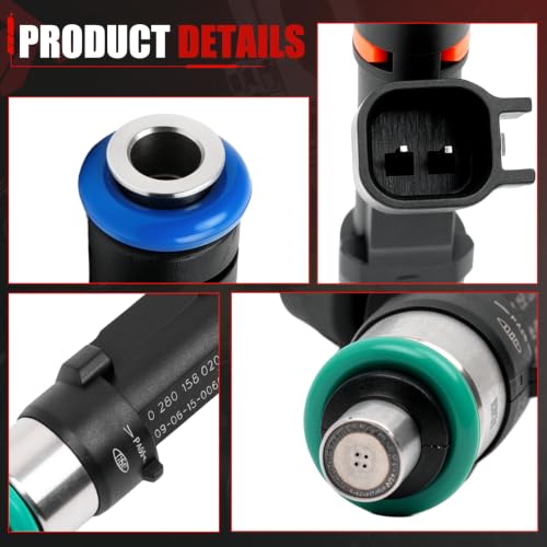 53032701AA Fuel Injector Set of 6 Compatible with 2007-2011 Dodge 3.7L - color: RP-FI04701