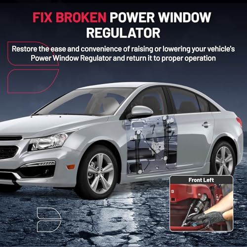 BDFHYK 751-082 Power Window Regulator with Motor Front Left, Compatible with Chevy Cruze 2011-2012 - size: Front Left, style: 2011-2012 Chevy Cruze 2Pins