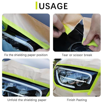 Tape and Drape, Paint Masking Paper, 4 Size 200feet, 6",12",18",24" - size: 6",12",18",24"