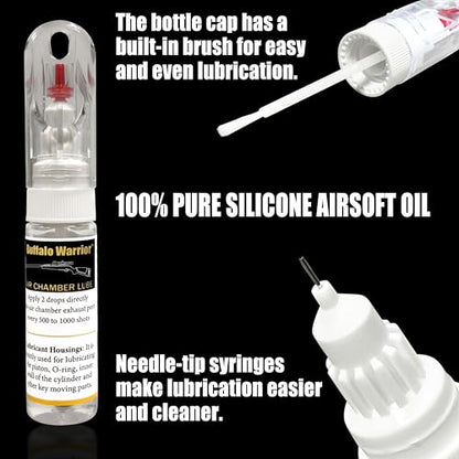 Airsoft Gun Oil for Seals/O-Rings & CO2(2 Bottles of 20ml Each) - color: 2 bottles of 20ml each