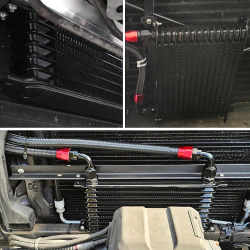 EVIL ENERGY 10 Row Oil Cooler Kit, 10AN Engine Cooler Radiator Universal - size: 10 Row