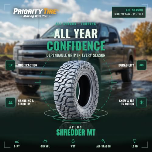 Aplus Shredder M/T Mud Terrain LT33/12.50R18 118Q E Light Truck Tire - size: LT33/12.50R18