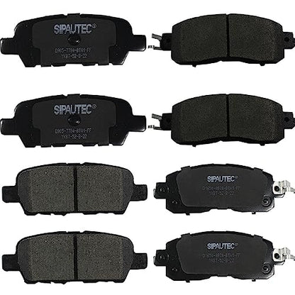 SIPAUTEC-8pcs Front and Rear Ceramic Disc Brake Pads Set Replacement For 2013-2018 Nissan Altima All Models (2013 Sedan Models ONLY) - style: LM256CB