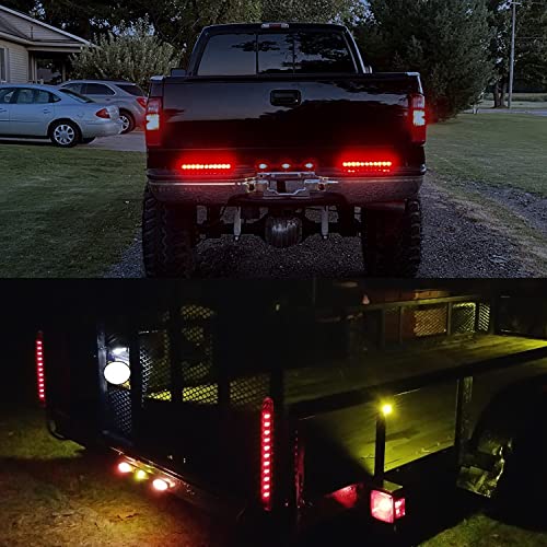 Nilight 16" LED Trailer ID Marker Light Bar, Red, 2-Pack - color: 2Pcs 16" Red 11LED
