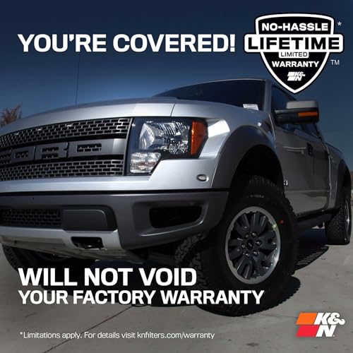 K&N Cold Air Intake System: High-Flow Air Filter, Increase Performance & Towing: Compatible with 2011-2014 FORD: F150, 57-2583