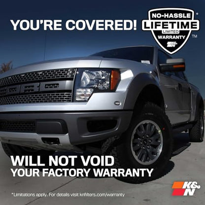 K&N Cold Air Intake System: High-Flow Air Filter, Increase Performance & Towing: Compatible with 2011-2014 FORD: F150, 57-2583