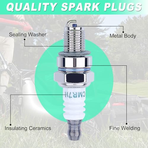 4 Pack CMR7H Spark Plugs, Spark Plug for Shindaiwa 3699-91867 Red Max 369991867, 506615101, 544260901, Sparkplug for Husqvarna 581362301 Stihl Redmax Blowers Brushcutters Trimmers Chain Saws - color: 4 Pack