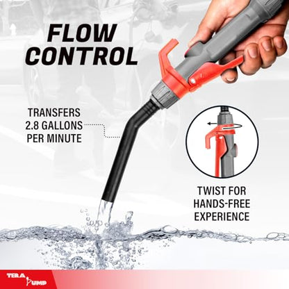 TERA PUMP Fuel Transfer Pump w/Quick Flow Control Nozzle - style: 3.25 ft Stick Pump (D)