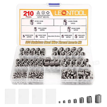 210 Pcs Wire Thread Inserts Kit, Metric Helical Type Coiled Wire - style: 210pcs