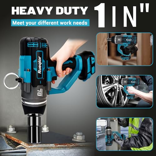 Cordless Impact Wrench 1" Compatible with Makita 18V Battery - color: Blue 3000n 1in